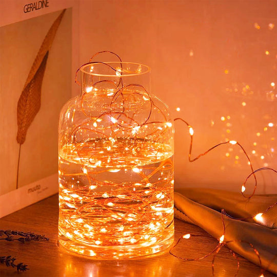 Orange LED Mini Fairy Light Battery Operated Waterproof