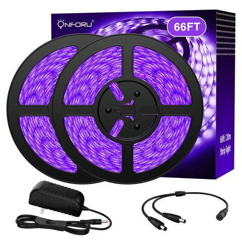 Onforu 10m 12V Flexible UV Black LED Light Strip for Sale