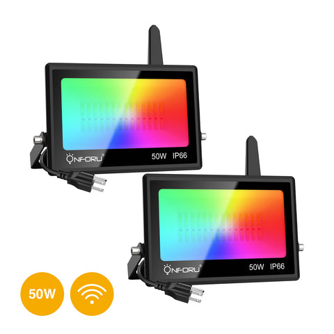 Onforu 50W Smart RGB LED Flood Light FG130