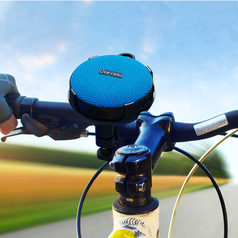 Onforu IP65 Blue Mini Wireless Bicycle Speaker with Holder for Sale