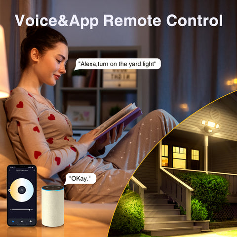 Onforu 55W Motion Sensor Light Outdoor with Voice & App Control